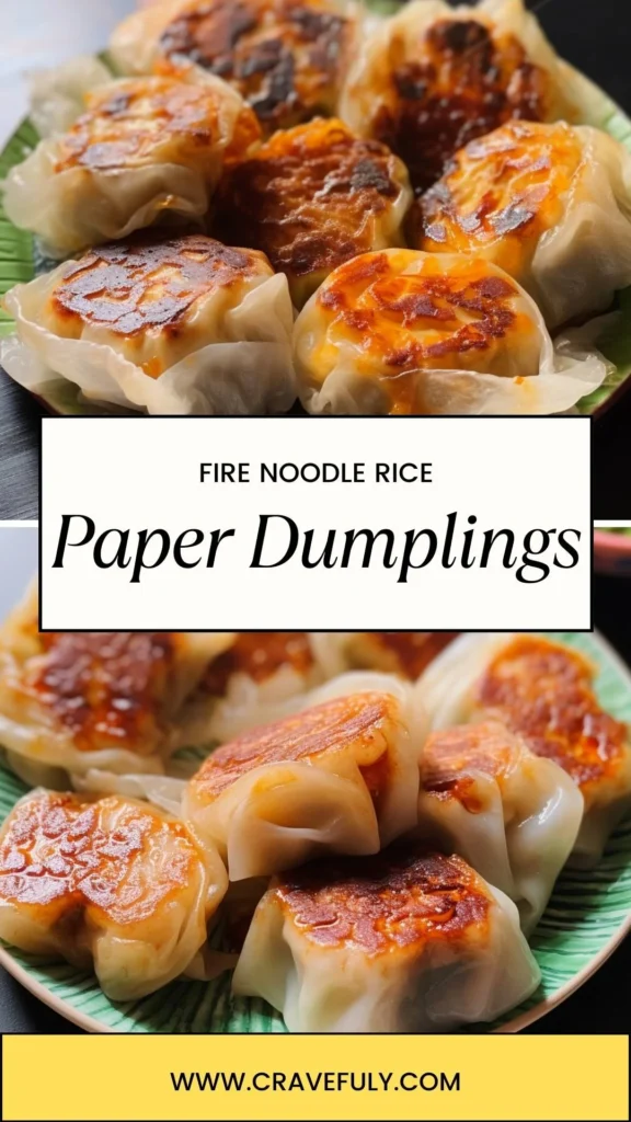 Fire Noodle Rice Paper Dumplings