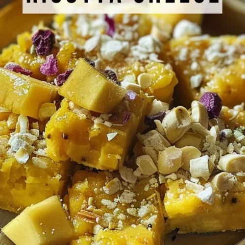 Mango Kalakand With Ricotta Cheese