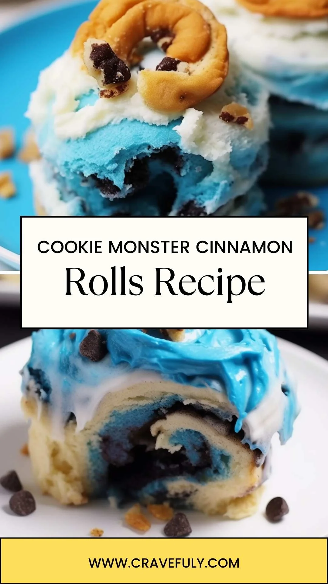 Cookie Monster Cinnamon Rolls Recipe