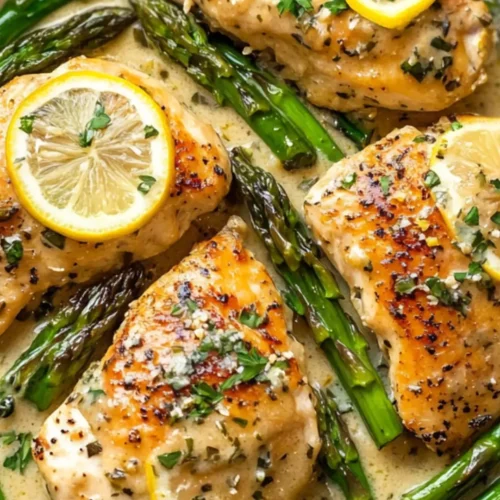 Best Creamy Lemon Chicken With Asparagus