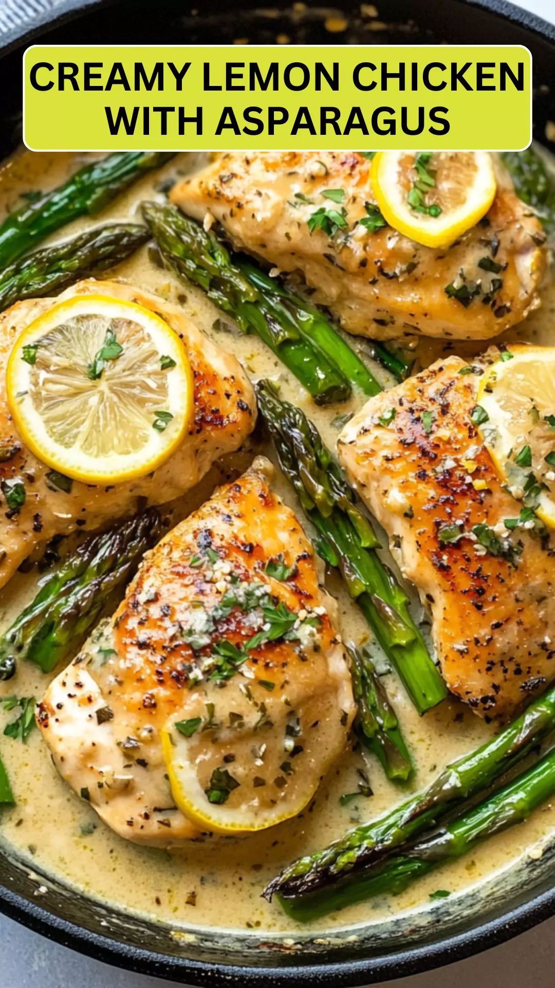 Best Creamy Lemon Chicken With Asparagus