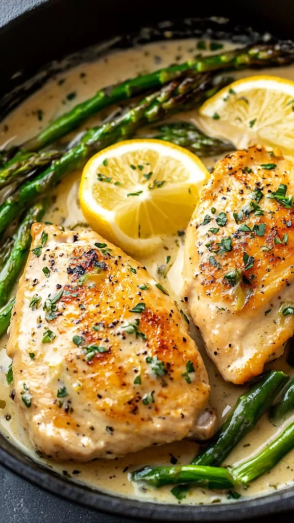Creamy Lemon Chicken With Asparagus Creamy Lemon Chicken With Asparagus