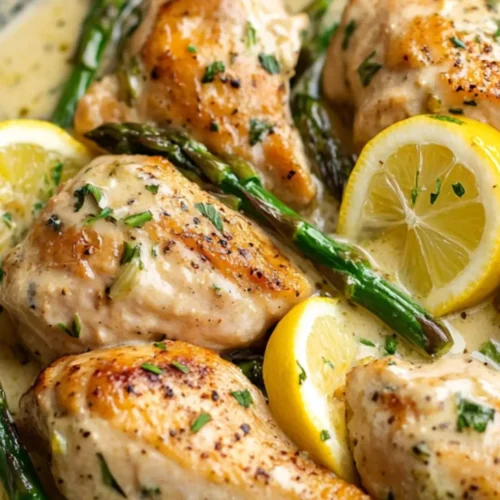 Easyt Creamy Lemon Chicken With Asparagus