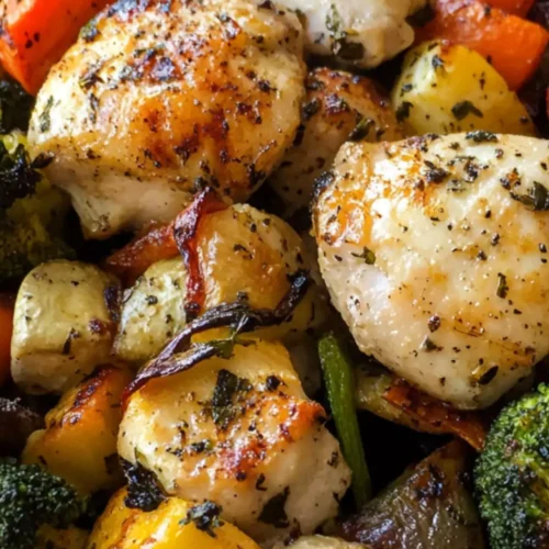 Easy Healthy Roasted Chicken And Veggies