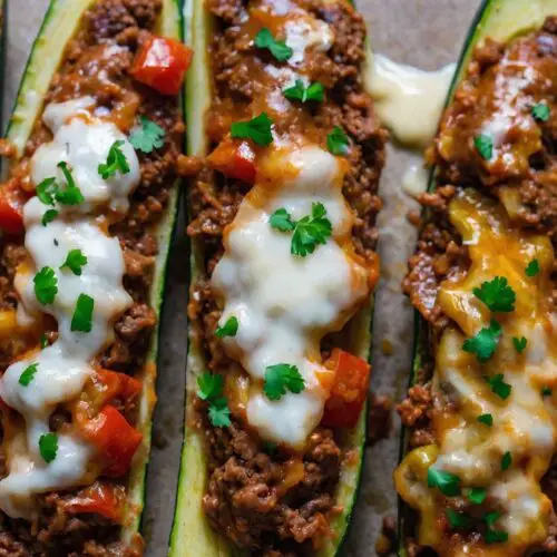 How to make Beef Stuffed Zucchini Boats Recipe
