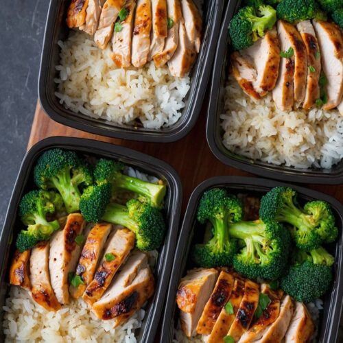 20 minute meal prep chicken rice and broccoli
