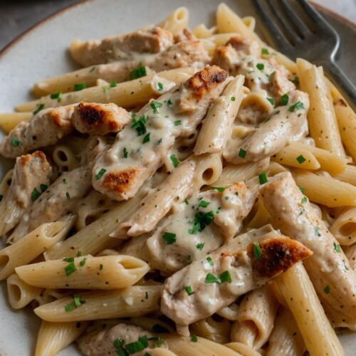 Creamy Garlic Parmesan Chicken Pasta Recipe