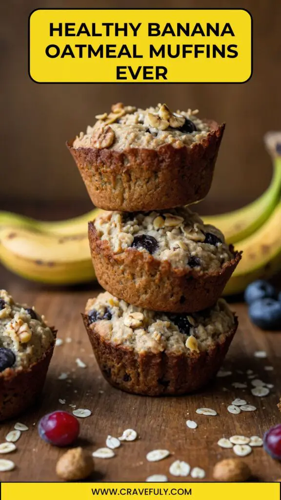 Healthy Banana Oatmeal Muffins Ever