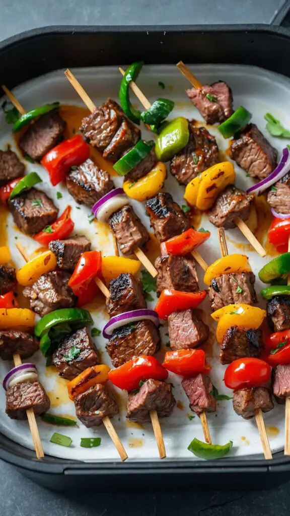 how to make air fryer beef kabobs recipe how to make air fryer beef kabobs recipe