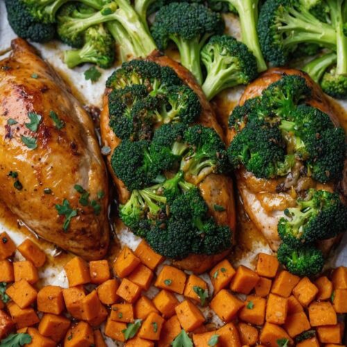 chicken broccoli sweet potatoes