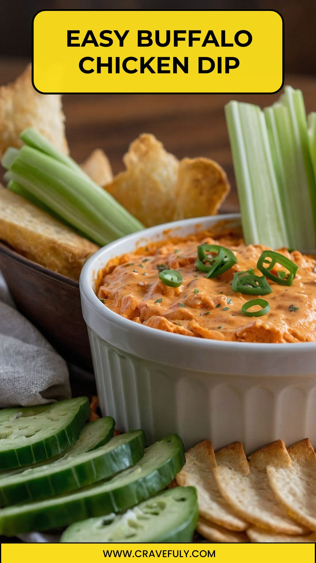 easy buffalo chicken dip