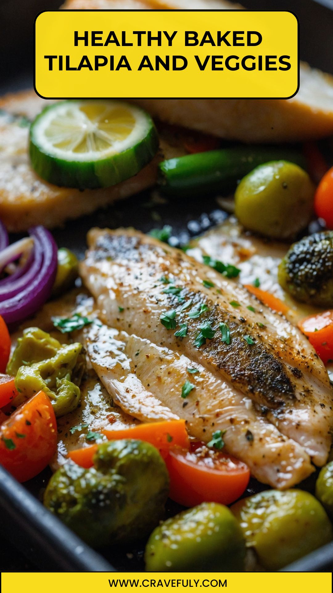 healthy baked tilapia and veggies