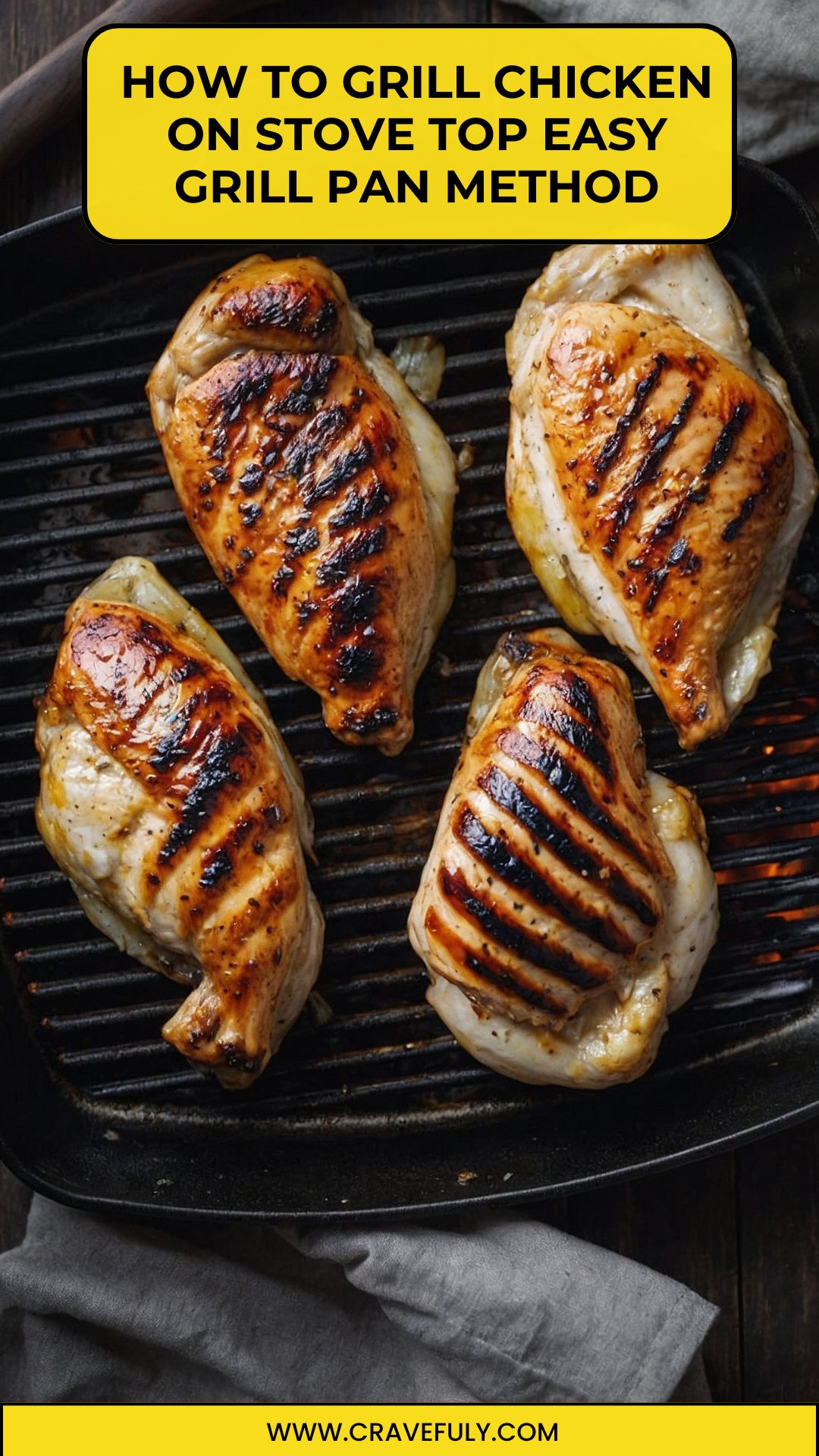how to grill chicken on stove top easy grill pan method