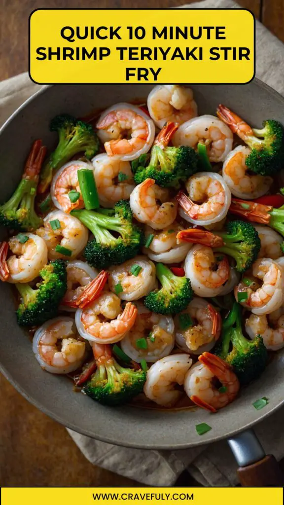 quick 10 minute shrimp teriyaki stir fry