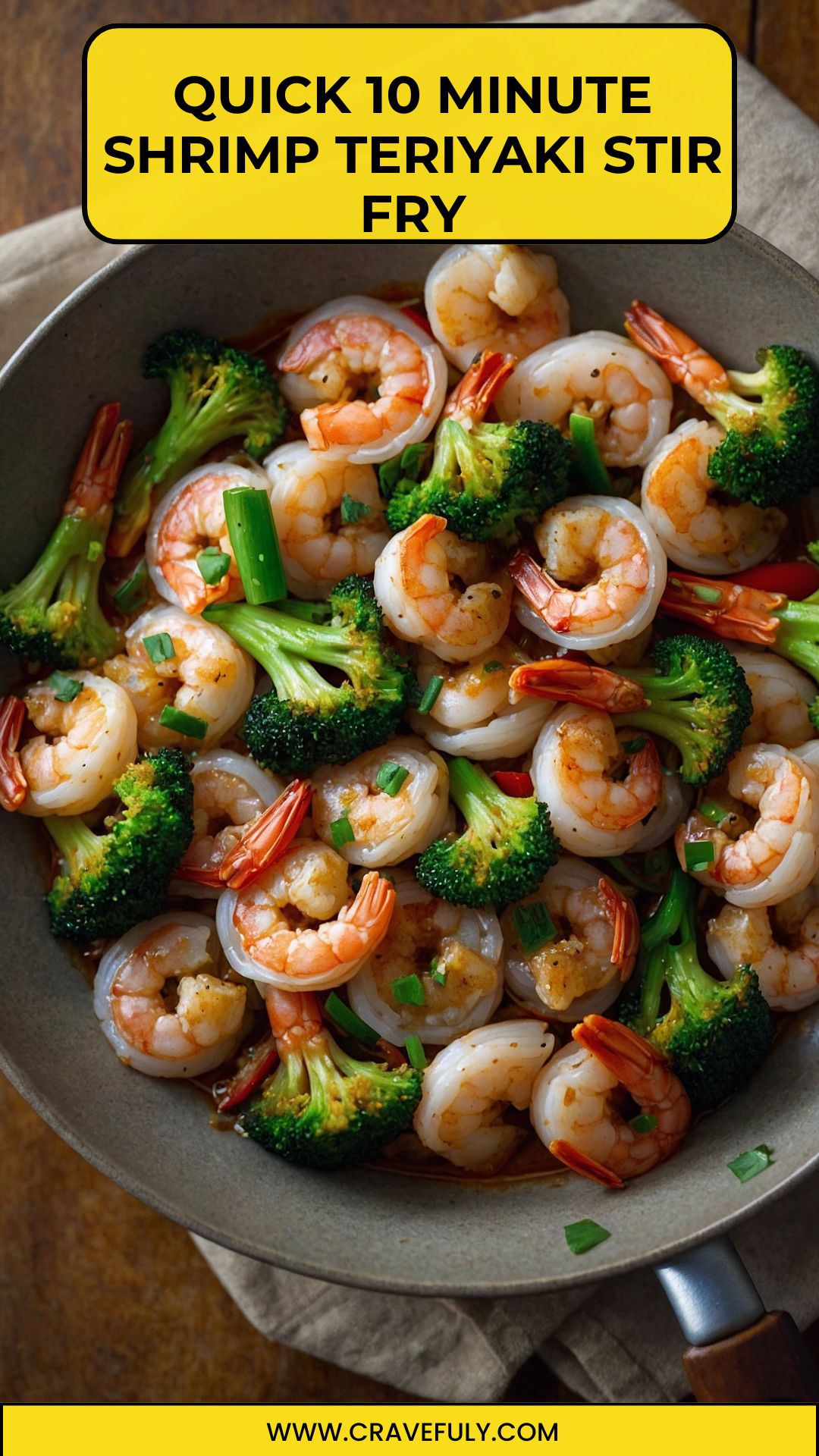 quick 10 minute shrimp teriyaki stir fry
