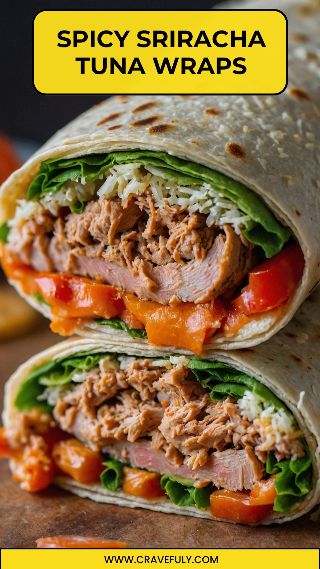 spicy sriracha tuna wraps