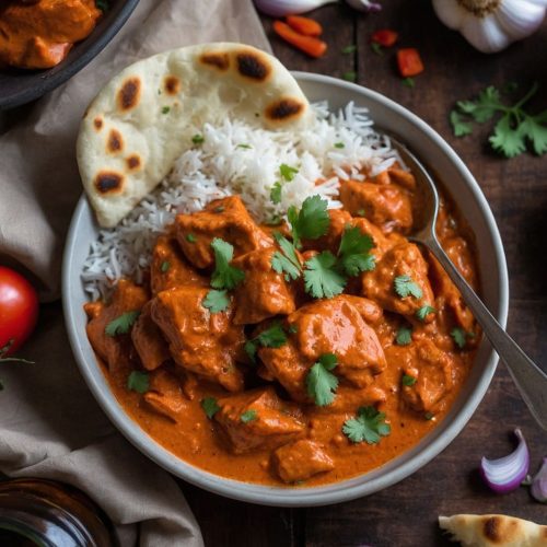 how to make easy chicken tikka masala with stove top garlic naan