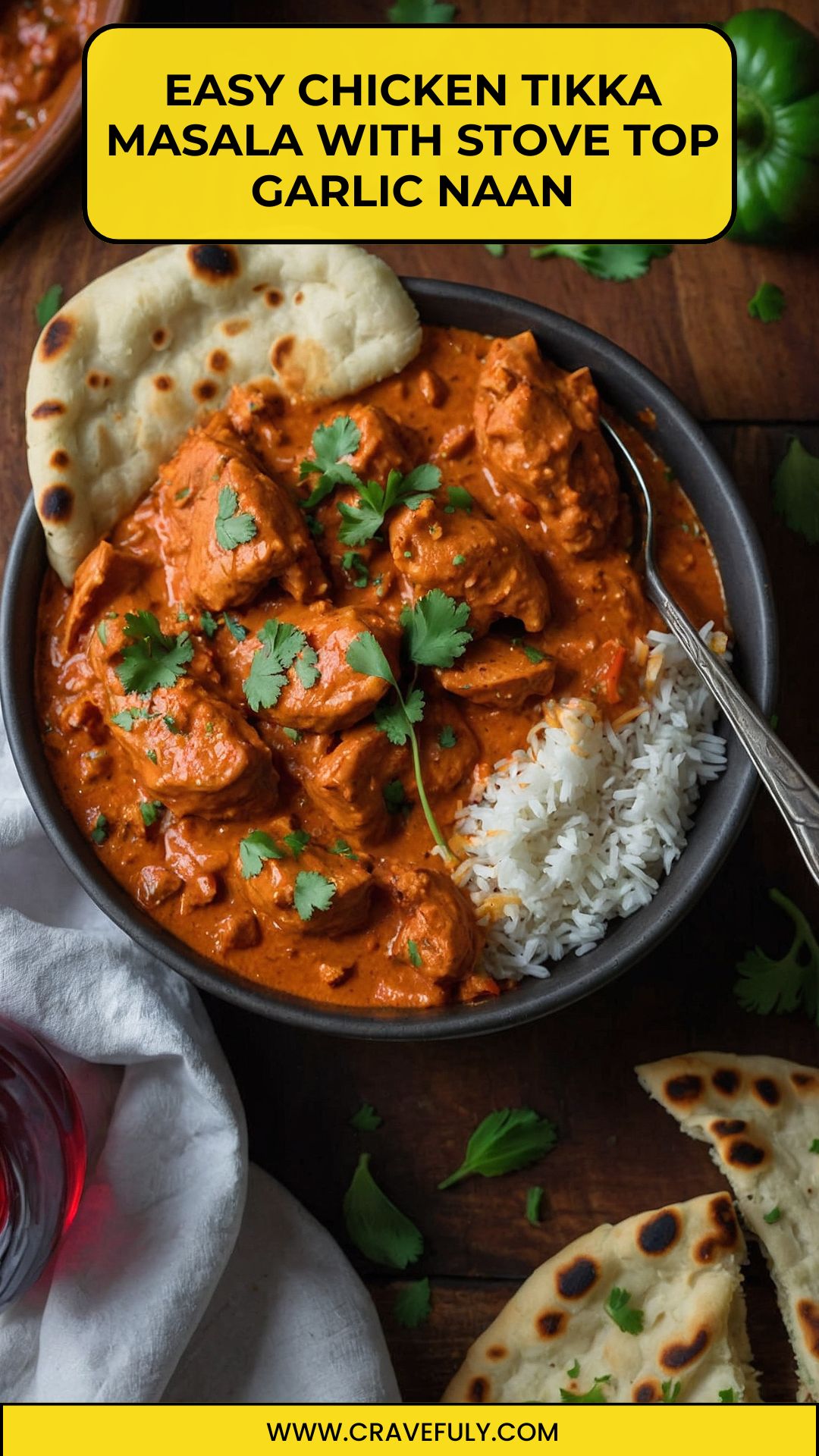 asy chicken tikka masala with stove top garlic naan