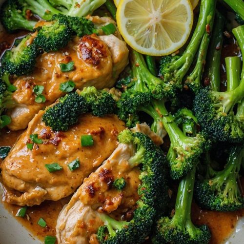 how to make garlic butter chicken broccoli