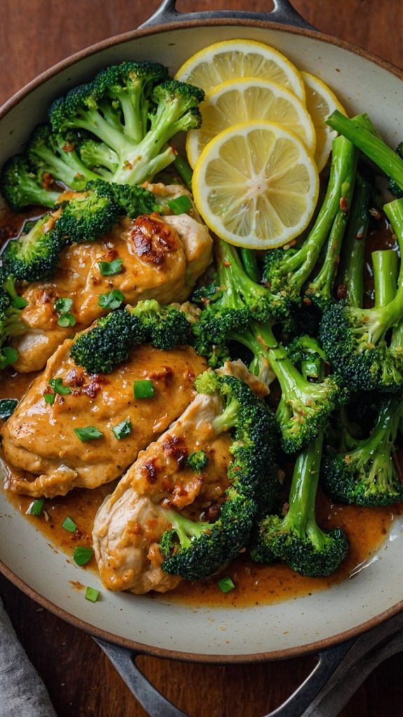 how to make garlic butter chicken broccoli