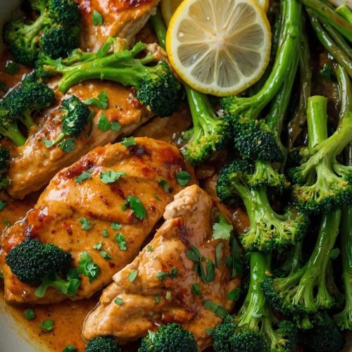 garlic butter chicken broccoli