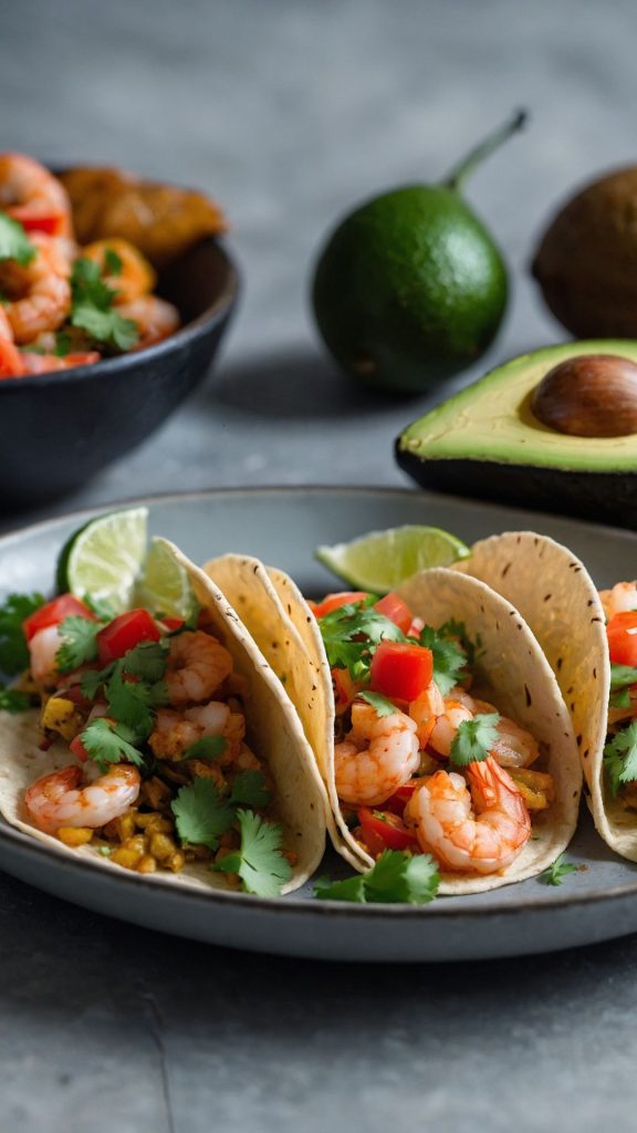 how to make spicy shrimp tacos with avocado salsa sour cream cilantro sauce how to make spicy shrimp tacos with avocado salsa sour cream cilantro sauce