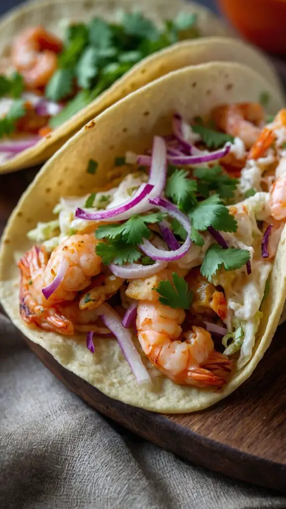 how to make spicy shrimp tacos with creamy sriracha sauce cilantro lime slaw how to make spicy shrimp tacos with creamy sriracha sauce cilantro lime slaw