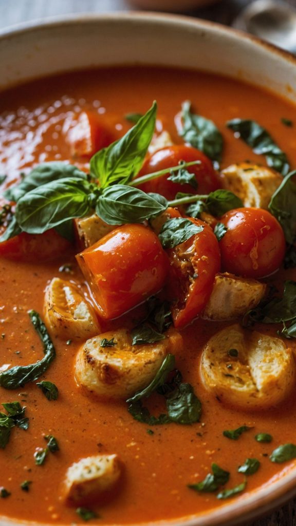 how to make easy roasted tomato basil soup how to make easy roasted tomato basil soup