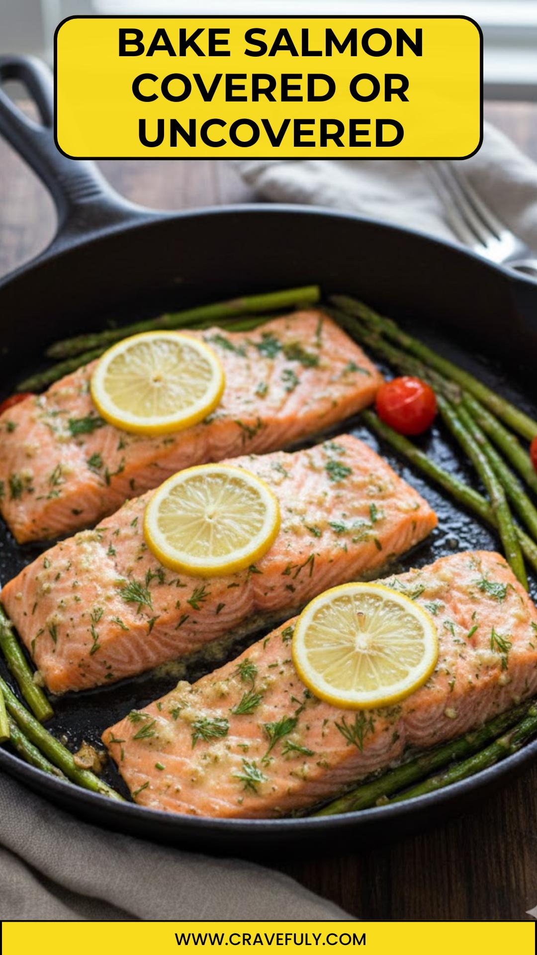 Bake Salmon Covered or Uncovered