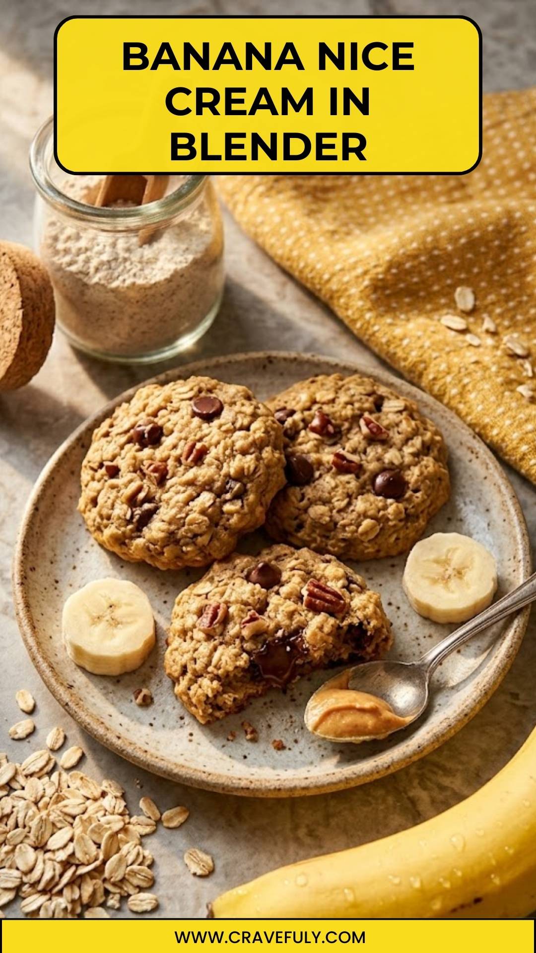Banana Oat Flour Cookies