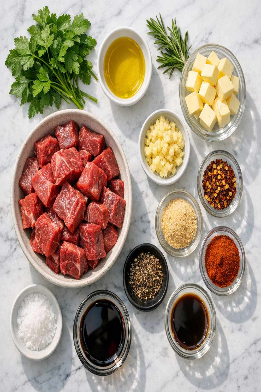 Air Fry Steak Bites Recipe ingredients