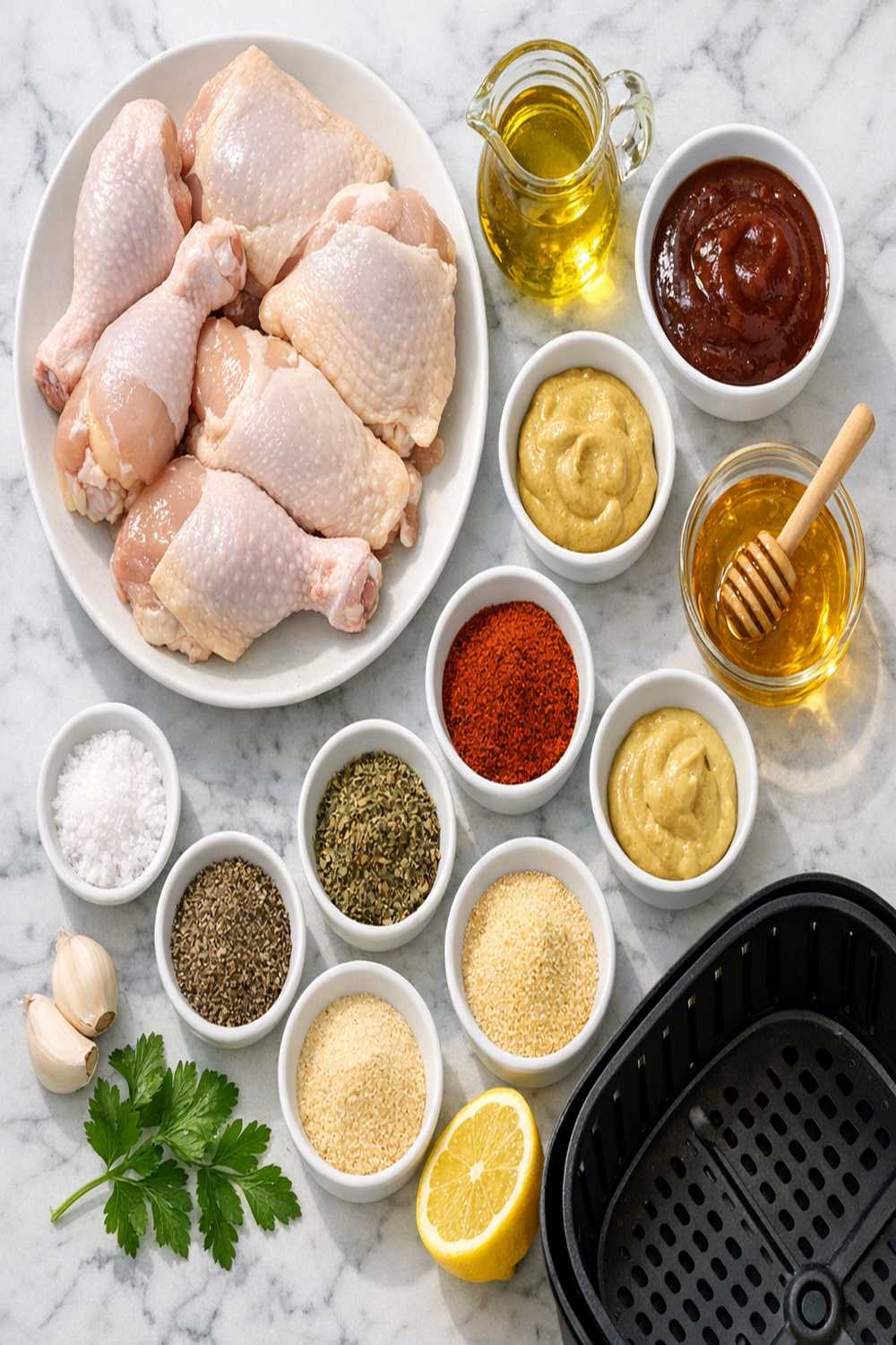 Air Fry Chicken Legs And Thighs Recipe ingredients