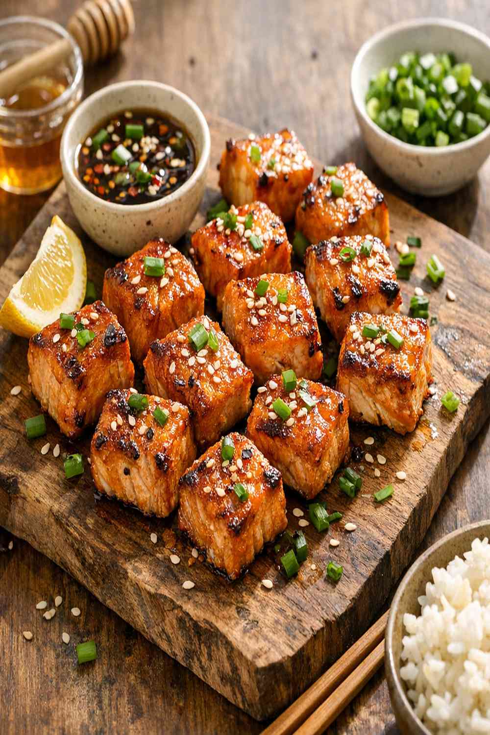 Air Fryer Honey Salmon Bites Recipe