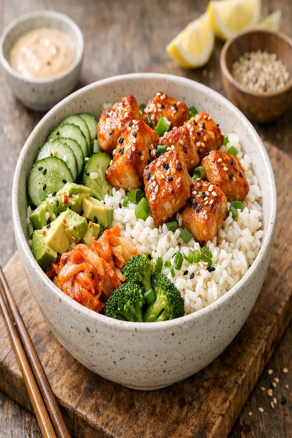 Air Fryer Salmon Bites Bowl Recipe