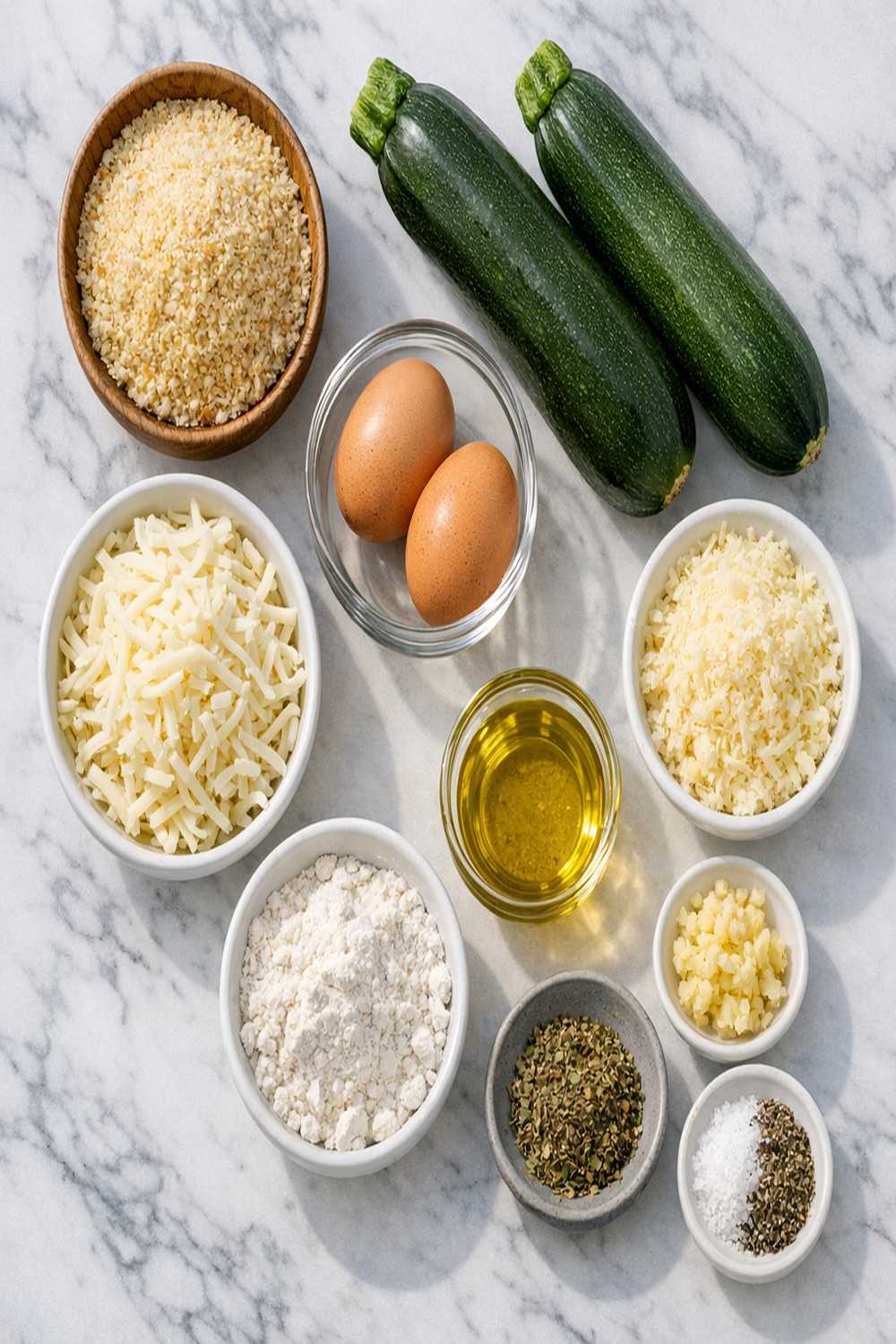 Air Fryer Zucchini Bites Recipe ingredients