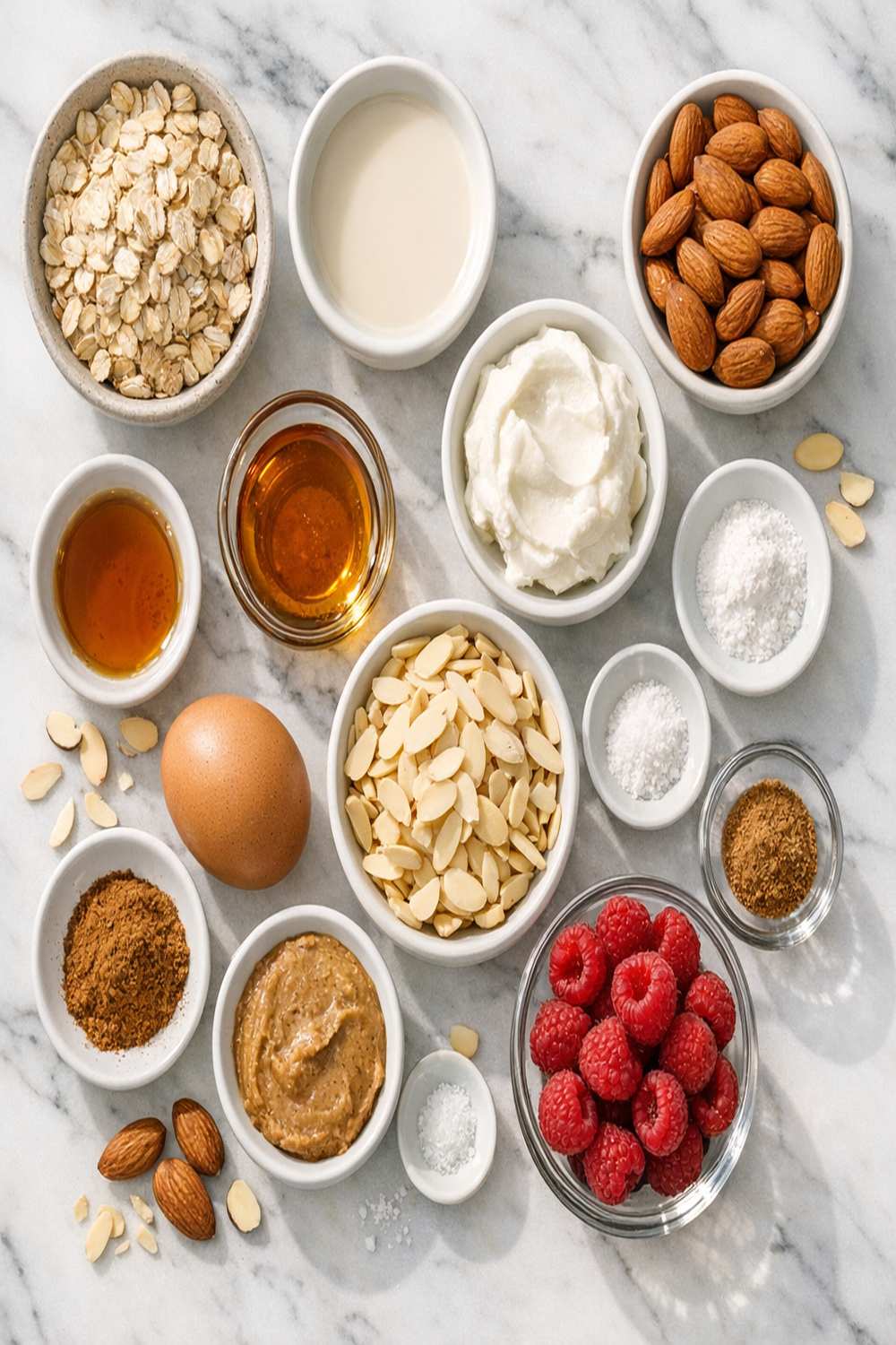 Almond Baked Oats Recipe ingredients