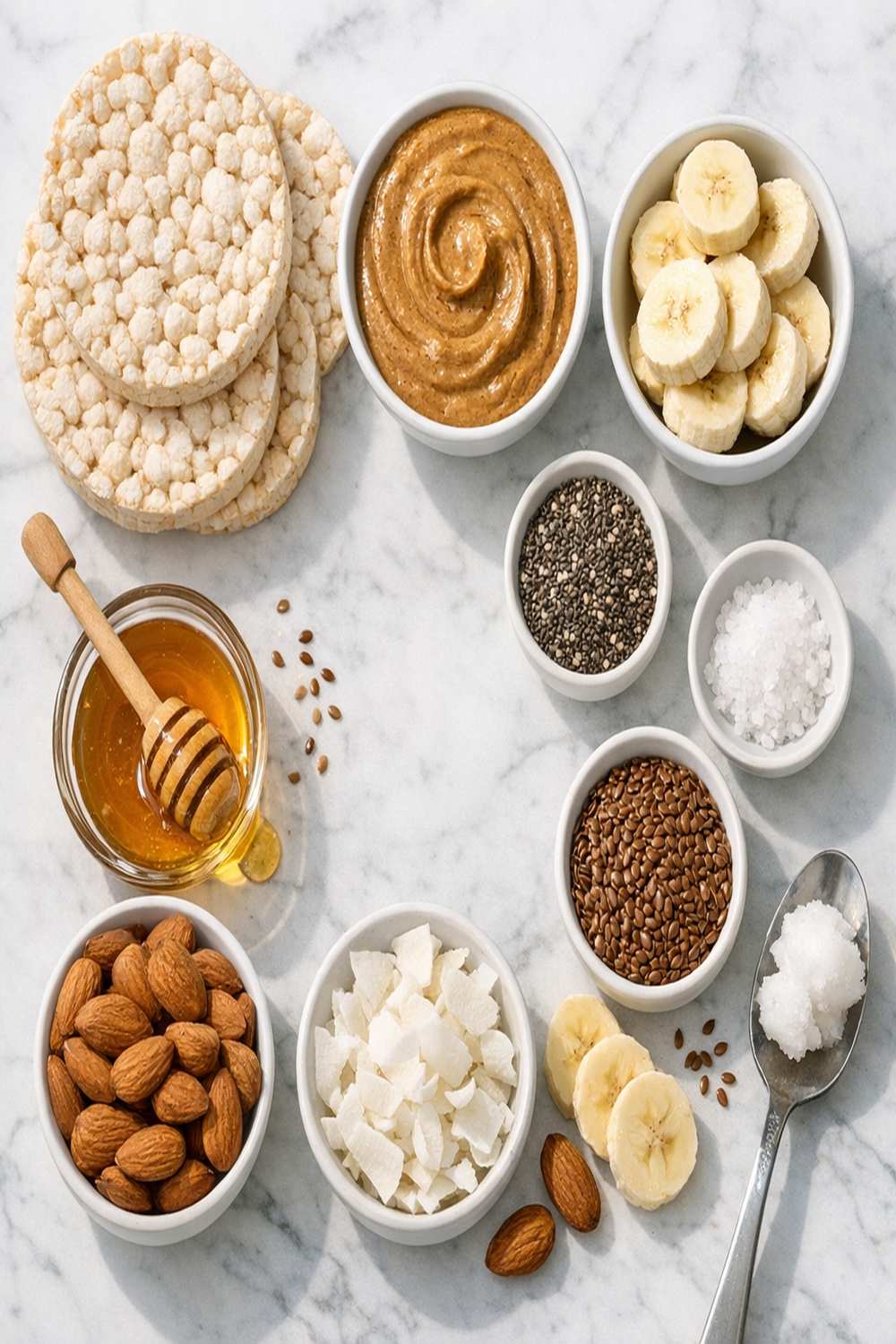 Almond Butter Rice Cakes Recipe ingredients