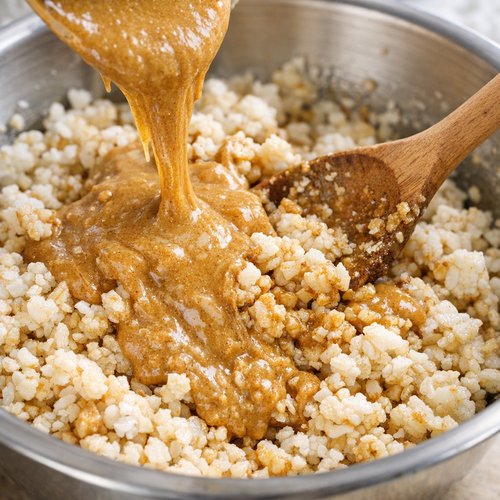 Step 3: Combine Rice Cakes With the Almond Mixture