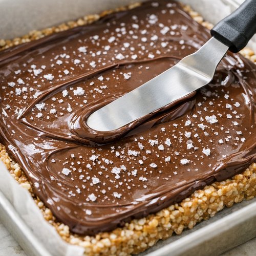 Step 6: Spread the Chocolate and Add Salt