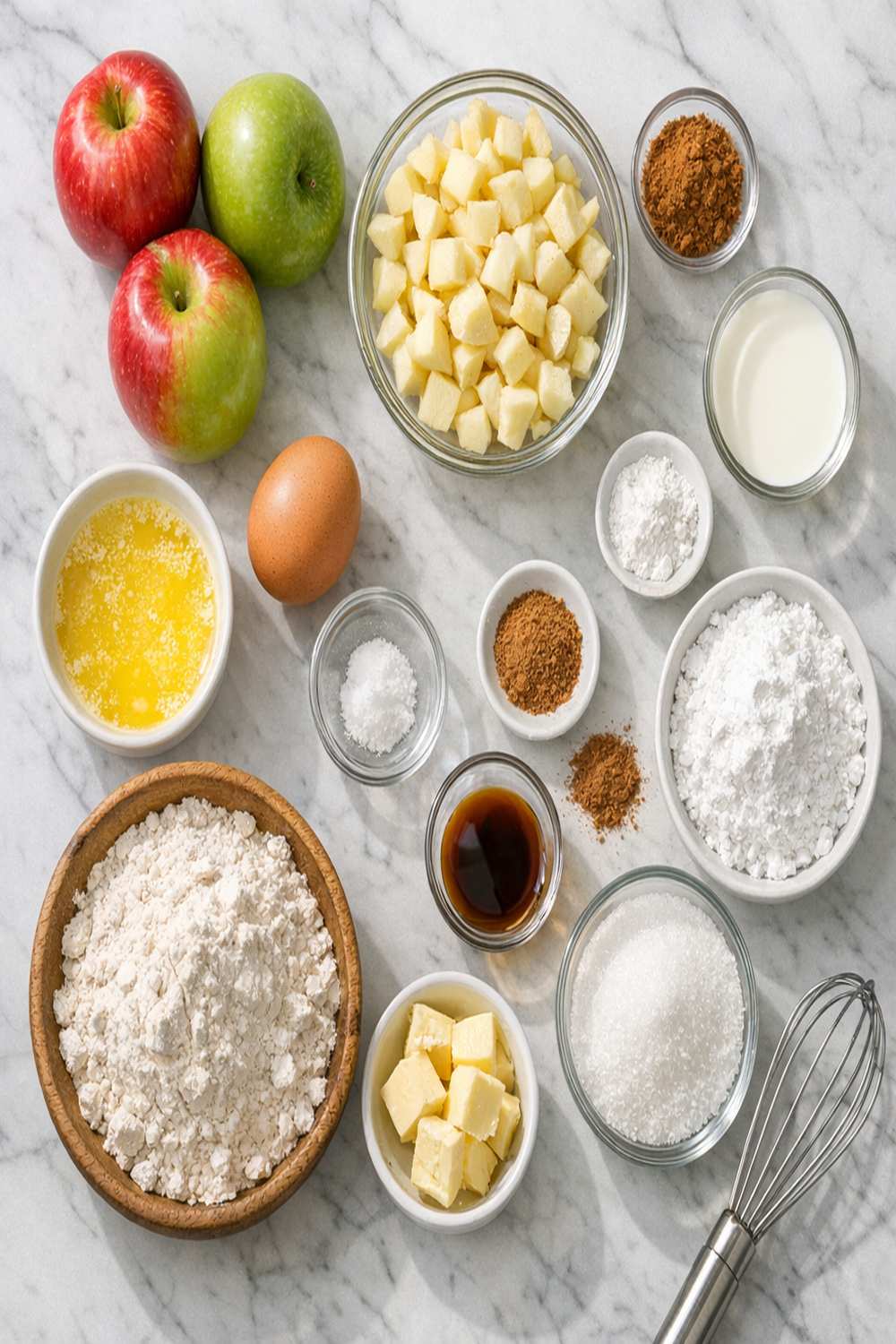 Apple Fritter Air Fryer Recipe ingredients