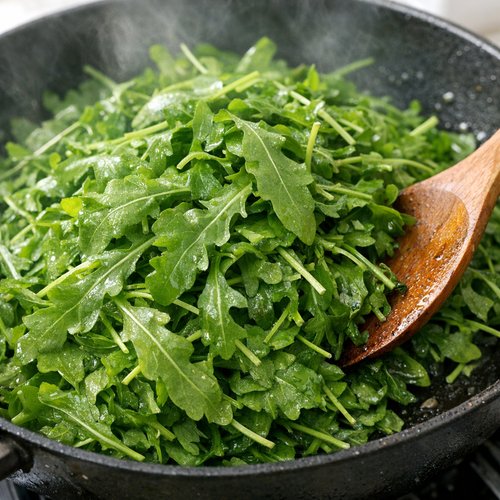 Step 5: Wilt the Arugula with Purpose