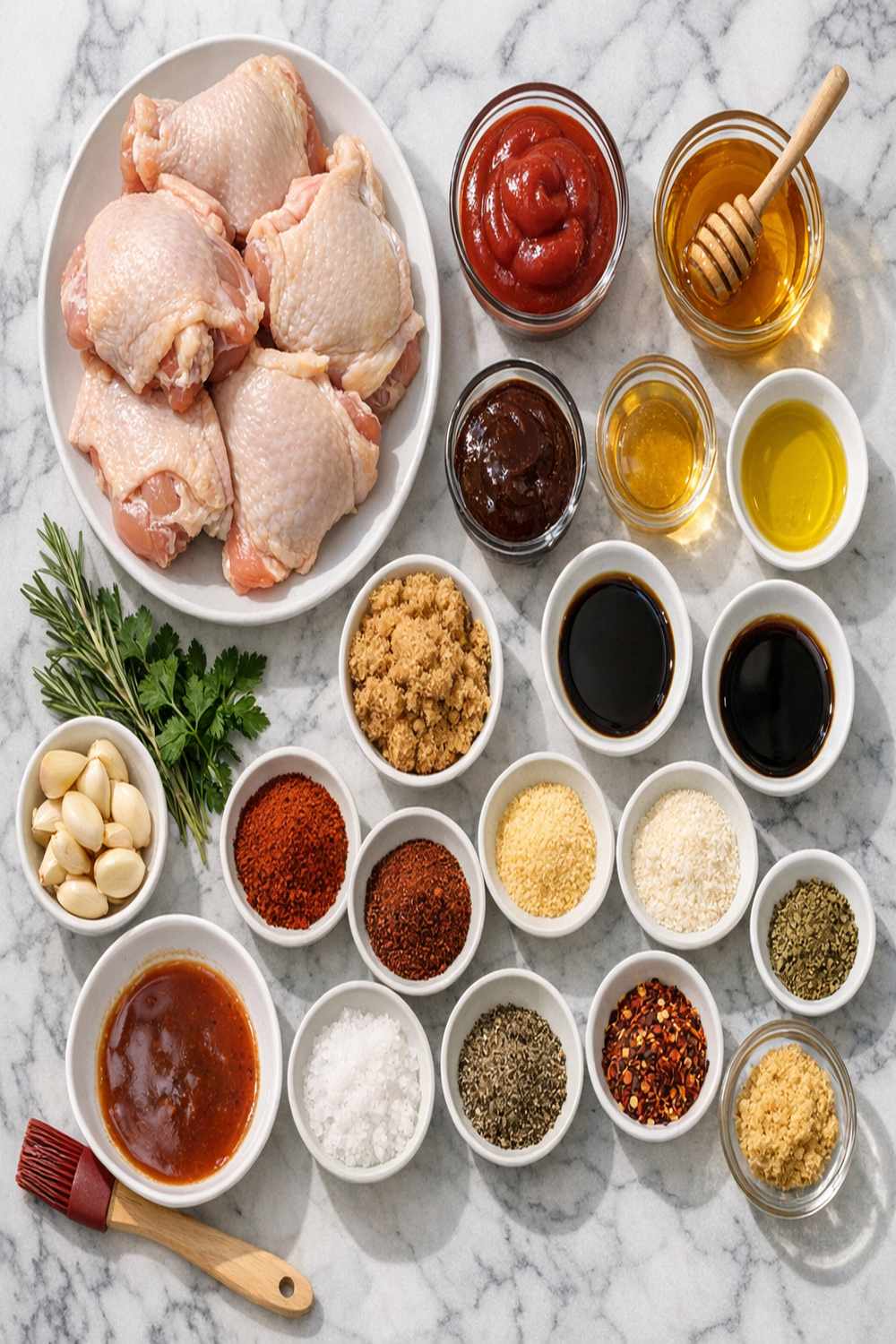 Bbq Chicken Thighs Bone In Recipe ingredients