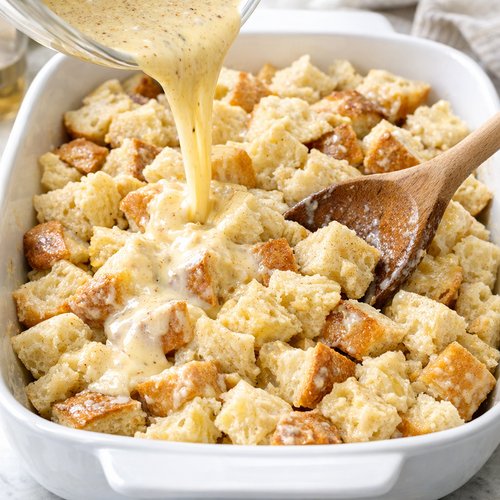 Step 3: Combine Bread and Custard
