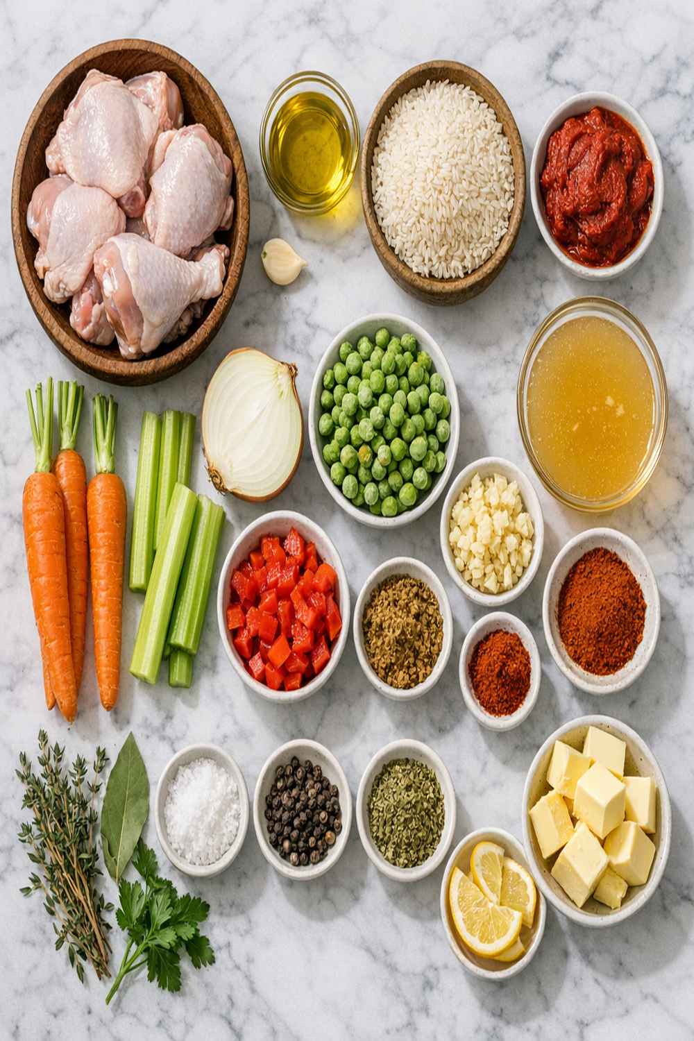 Braised Chicken And Rice Recipe ingredients