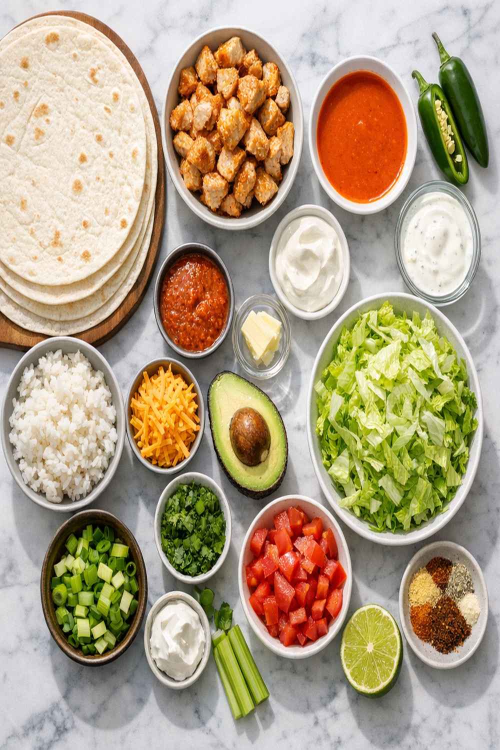 Buffalo Burrito Recipe ingredients