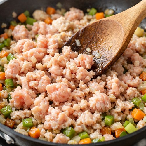 Step 3: Break Up and Cook the Ground Chicken Thoroughly