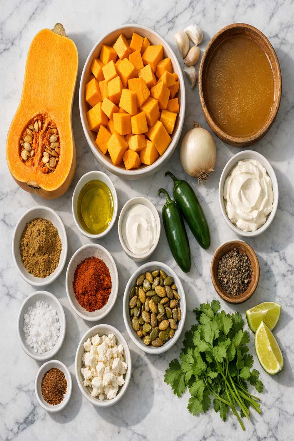 Butternut Squash And Jalapeno Soup Recipe ingredients