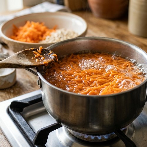 Step 1: Start the Carrots in Simmering Water
