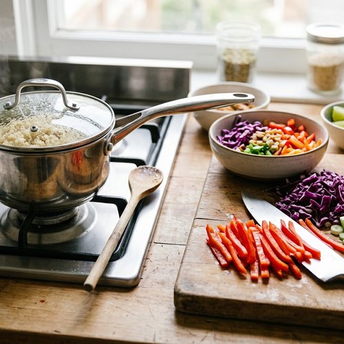 Step 3: Cook Your Grains and Prepare Your Vegetables