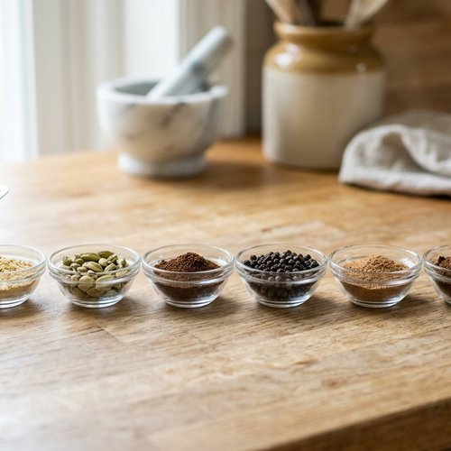 Step 1: Gather Your Spices in a Clear Work Zone